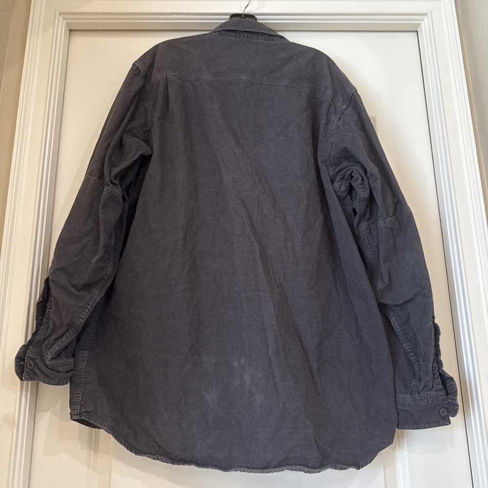 VTG Men's Red Head Corduroy WORKHORSE Button Up Shirt Gray Size XLT Outdoors *Se - Picture 3 of 9